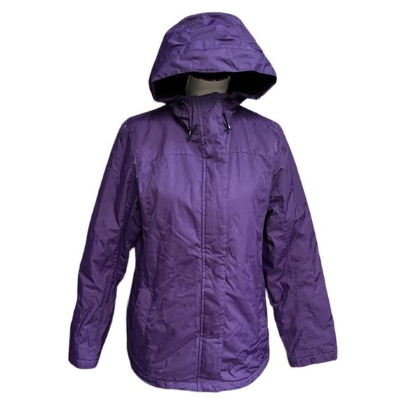 L.L. Bean Winter Hooded Jacket Purple Size Medium - Picture 1 of 5
